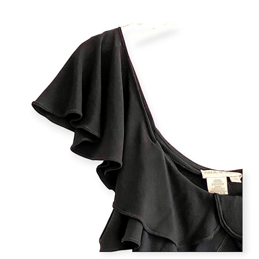 Paul and Joe Scoop Neck Ruffle Silk Maxi Dress, Size 38EU - Picture 10 of 13